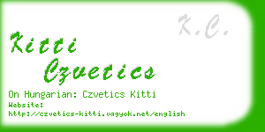 kitti czvetics business card